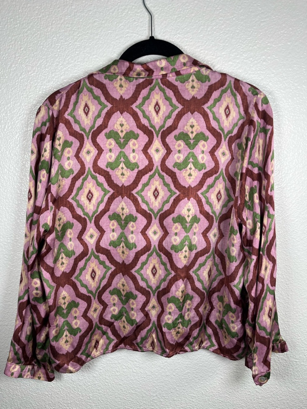 Zara Cropped Open Collar Satin Shirt - Picture 8 of 8